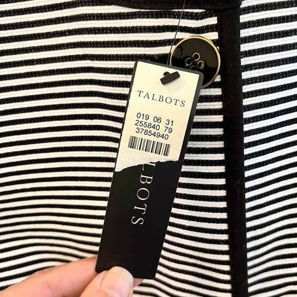 NWT Talbots Black Stripe Blazer - Picture 13 of 14